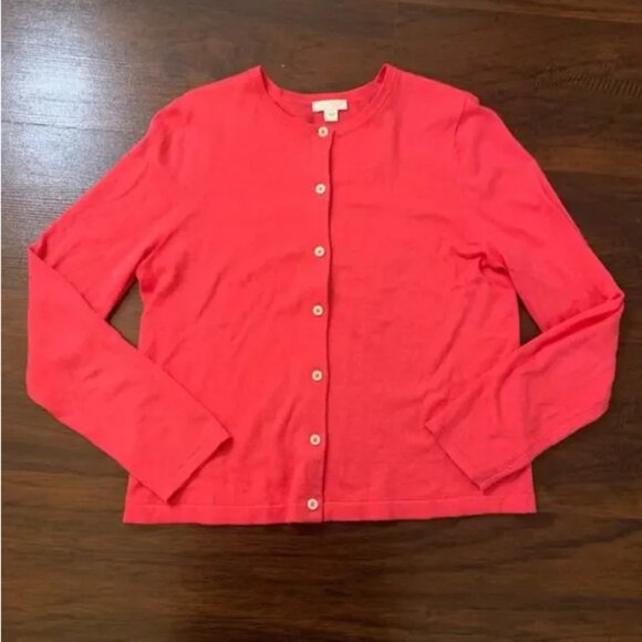 J. Jill Sweaters - J. Jill Knit Cardigan Pink Button Down